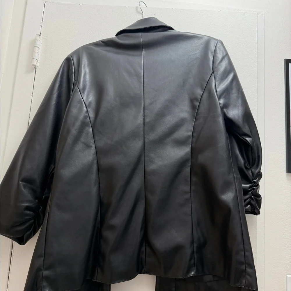 Bagatelle Black Leather Blazer